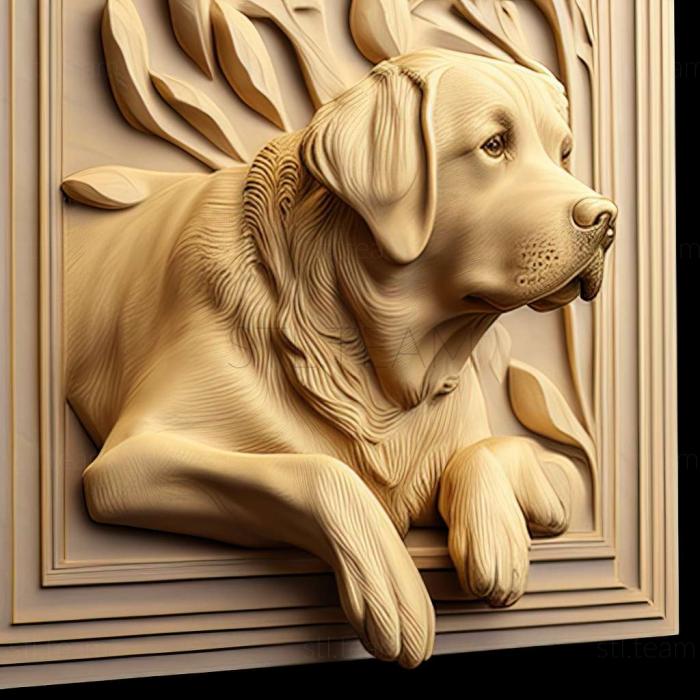 3D модель Лабрадор ретрівер собака (STL)
